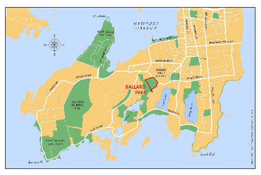 location map of Ballard Park